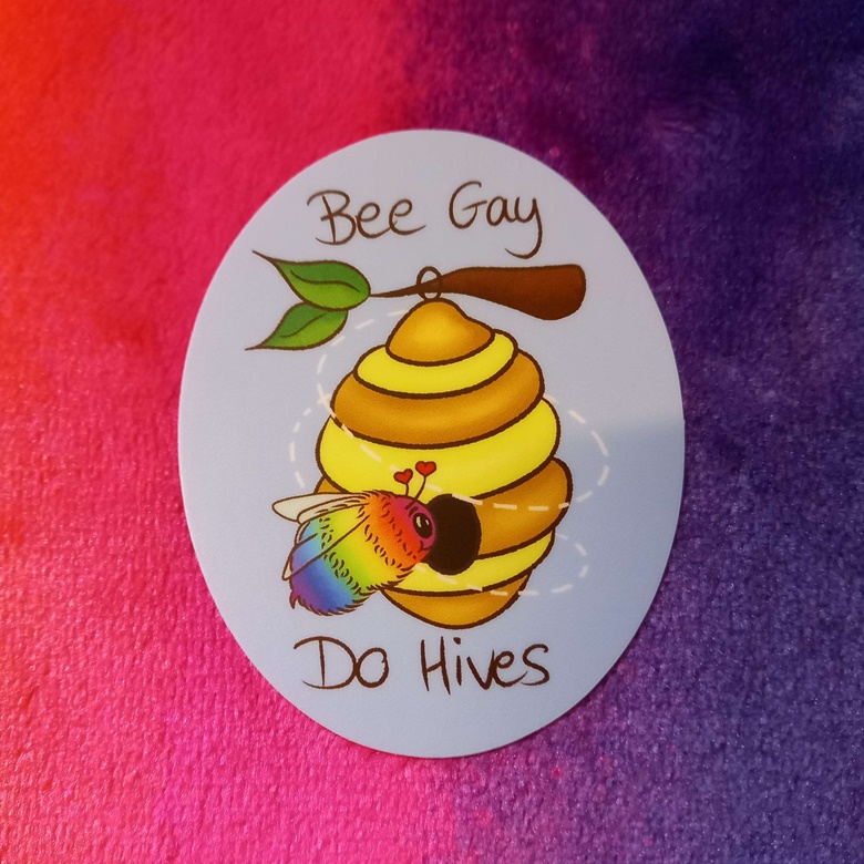 Pride Bee Stickers - Sir Burnt's Ko-fi Shop - Ko-fi ❤️ Where creators get  support from fans through donations, memberships, shop sales and more! The  original 'Buy Me a Coffee' Page.