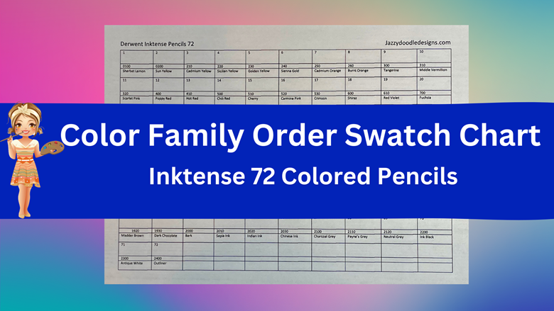 100 Colored Pencils Swatch Chart