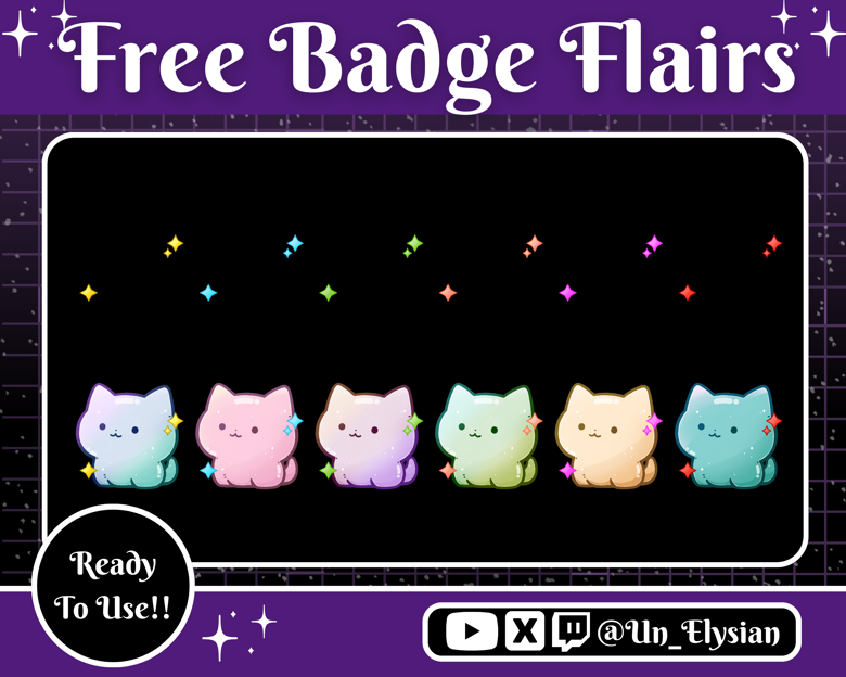 Kitty Kat Mega Pack of Badges, Emotes, Channel Points & Badge Flairs ...