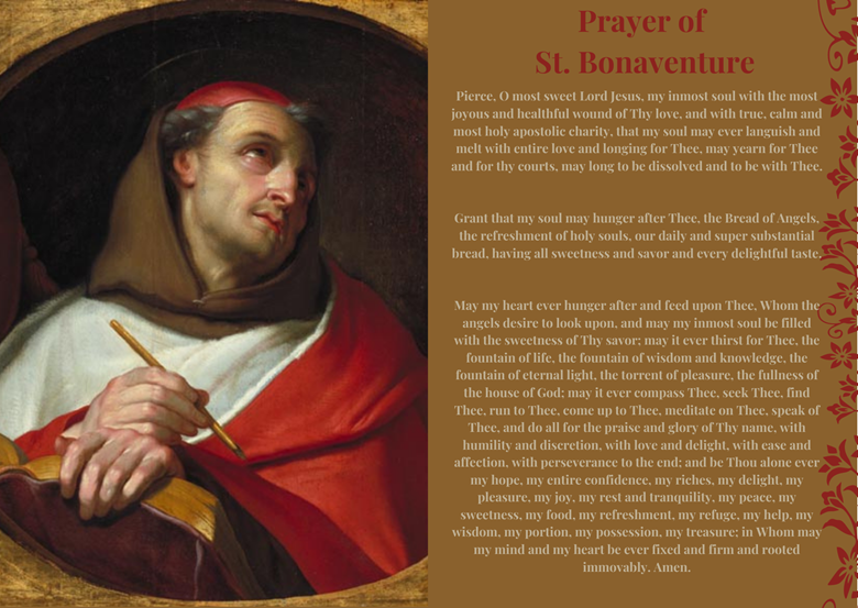 PRAYER OF ST. BONAVENTURE - AnnaCelina's Ko-fi Shop - Ko-fi ️ Where ...