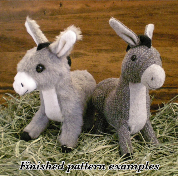 Donkey Toy Stuffed Animal Sewing Patterns . Puppy Donkey Lover