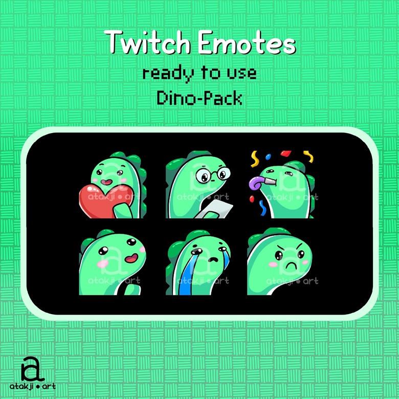 Emotes: Dinosaur - atakji's Ko-fi Shop - Ko-fi ️ Where creators get ...