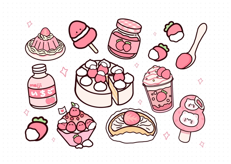 strawberry stickers - messofminds's Ko-fi Shop - Ko-fi ❤️ Where creators  get support from fans through donations, memberships, shop sales and more!  The original 'Buy Me a Coffee' Page.
