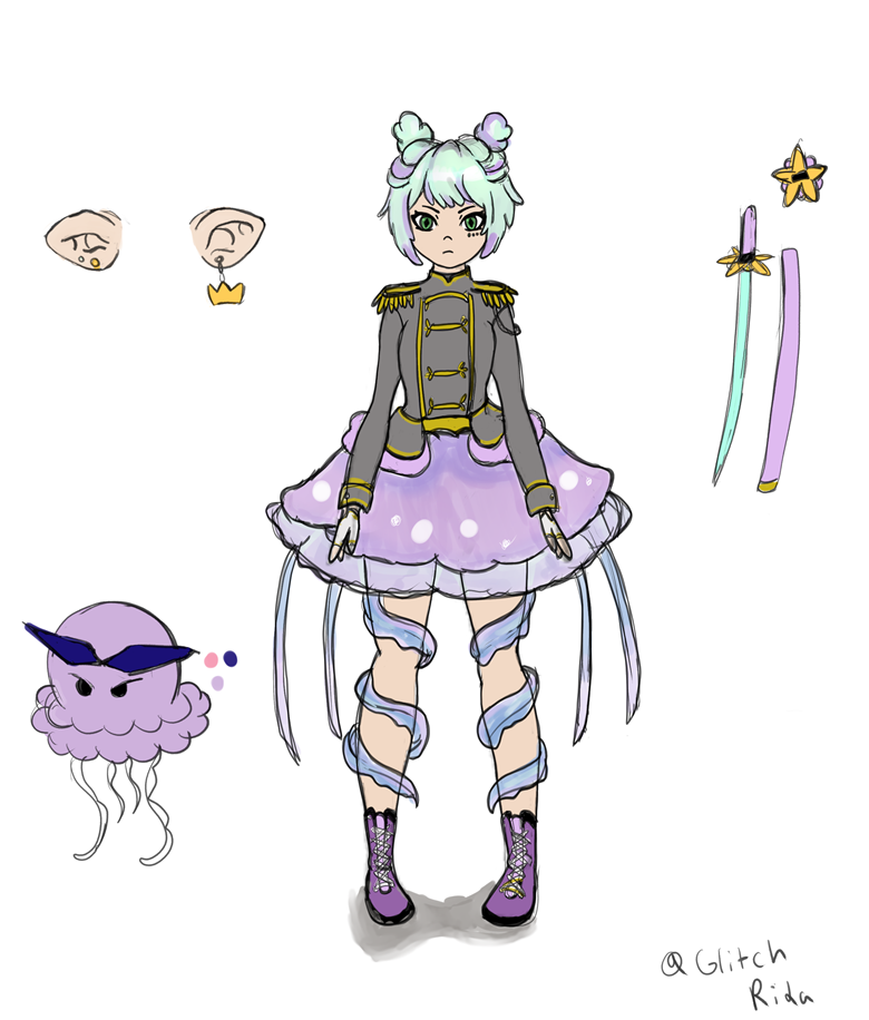 Jellyfish Soldier Concept Vtuber Etc Adoptable Rida Glitchs Ko Fi