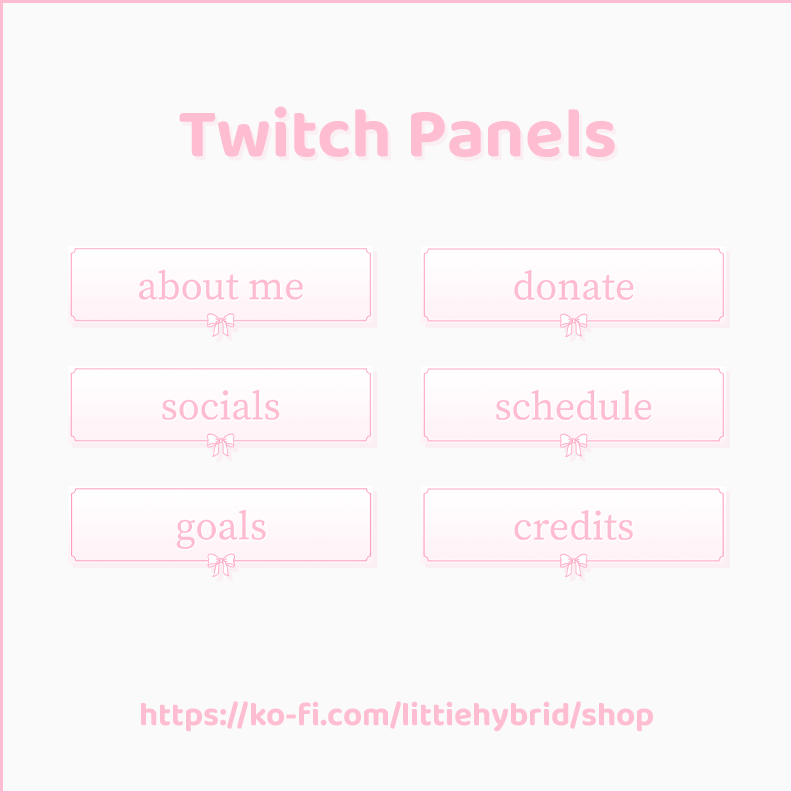 20 pink twitch panels - LittleHybrid's Ko-fi Shop - Ko-fi ️ Where ...