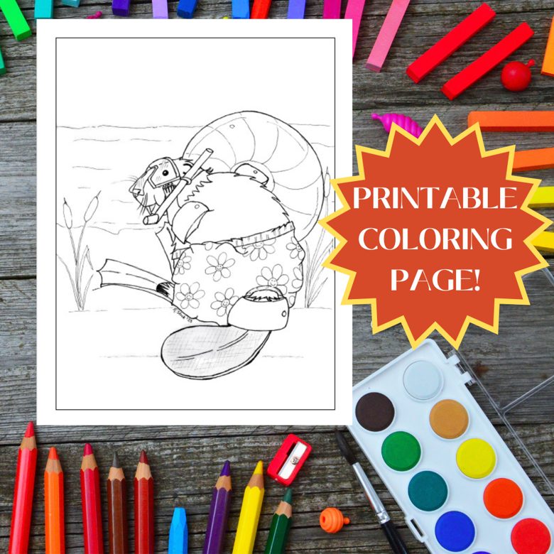 printable-coloring-page-preston-the-beaver-goes-swimming-paper