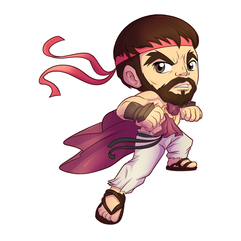 SF6 Chibi Zangief Die Cut Sticker - Kanme Studios's Ko-fi Shop