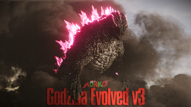 monko's Evolved Godzilla v3 (for Blender 4.0+) - m o n k o's Ko-fi Shop