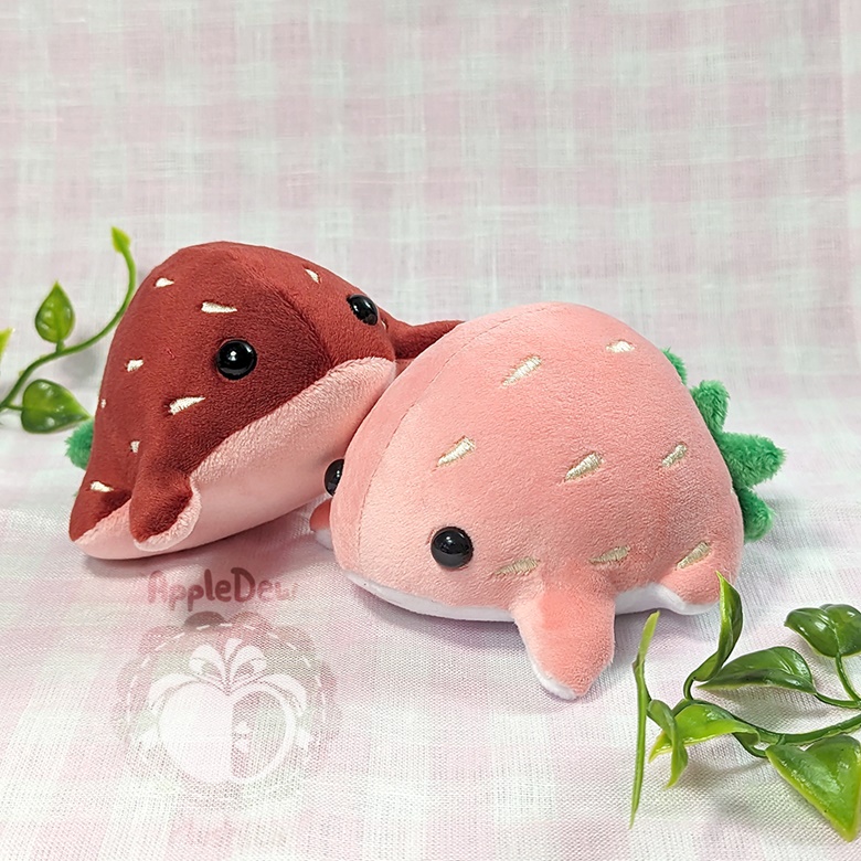 Strawberry Frog Plush-- Mochi - AppleDew's Ko-fi Shop