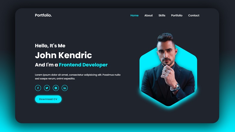 Animated Portfolio Website Template In HTML CSS JS Personal Website 