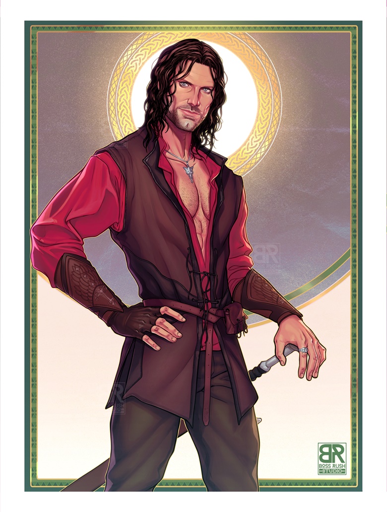 Aragorn - Limited Metallic finish Art Print - Ian Fay's Ko-fi Shop - Ko ...