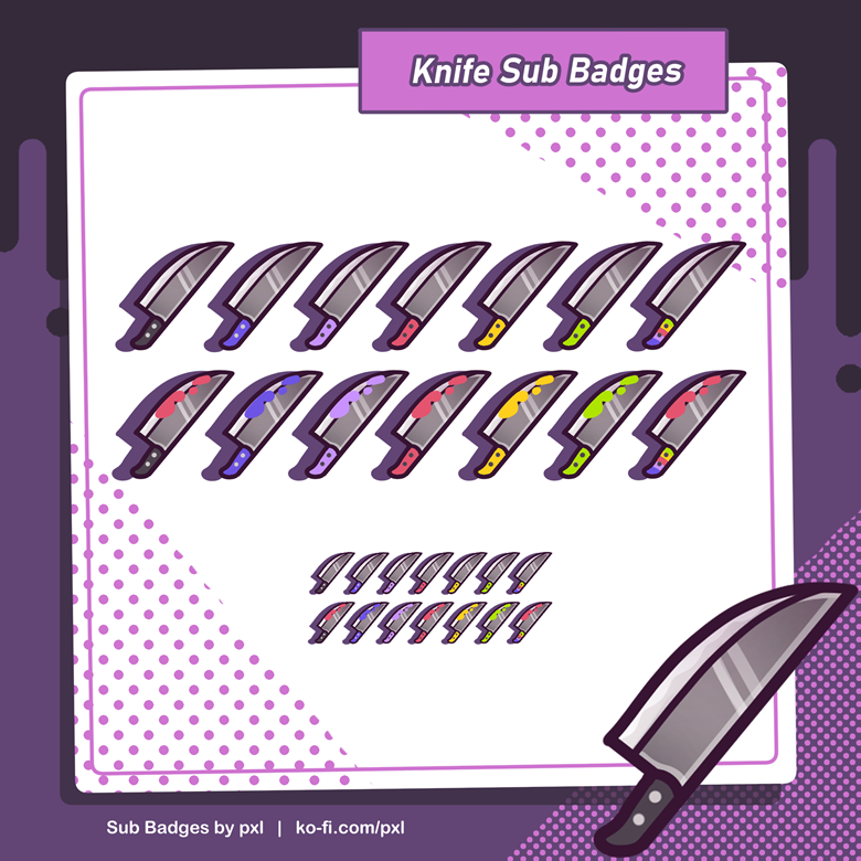 14 Ritual Knife Sub Badges - Pxl Studio's Ko-fi Shop - Ko-fi ️ Where ...