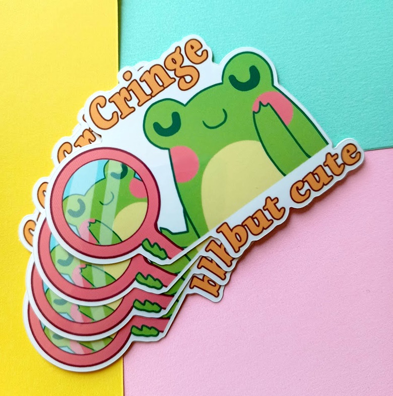 Frog Cringe Sticker - Cubegarden's Ko-fi Shop - Ko-fi ️ Where creators ...