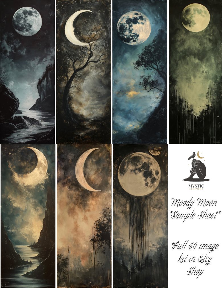 Moody Moon - Sample Sheet - Mystic Ephemera's Ko-fi Shop - Ko-fi ️ ...