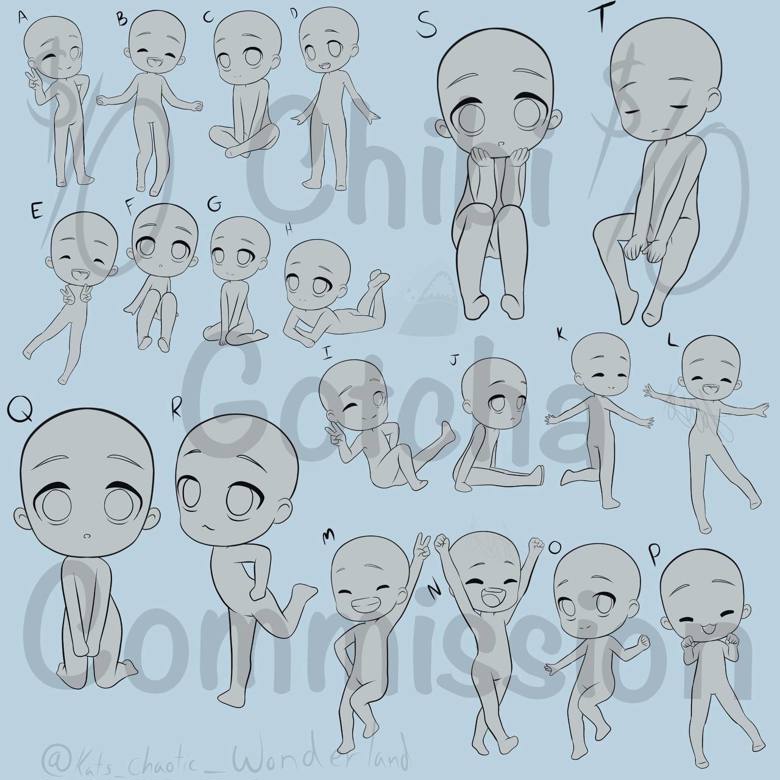 Chibi Poses by 0TheWorldEndsWithMe0 on DeviantArt