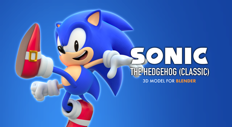 Sonic the Hedgehog (Classic) model & rig for Blender 3.x+ - DANCADA³ᴰ's  Ko-fi Shop - Ko-fi ❤️ Where creators get support from fans through  donations, memberships, shop sales and more! The original 