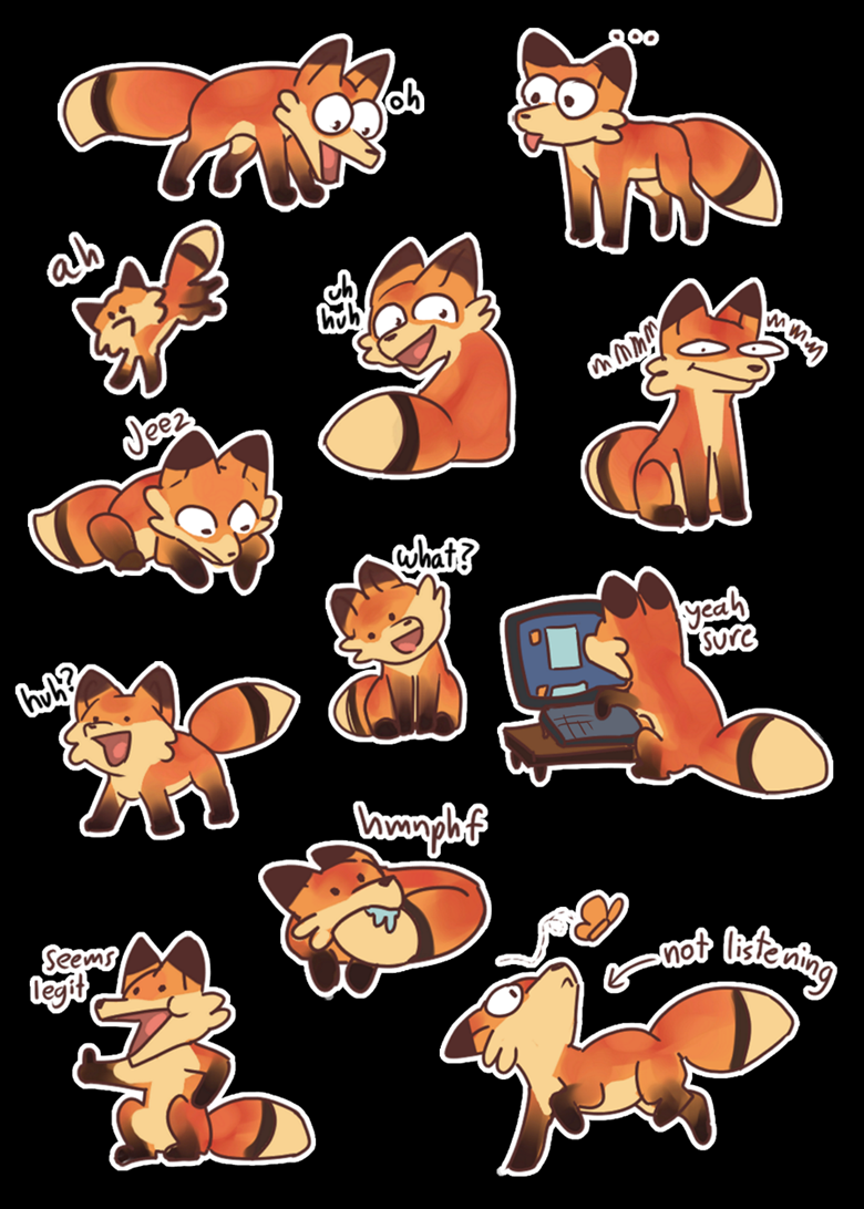 Discord Stickers - Auditory Processing Disorder Foxes - Chipper's