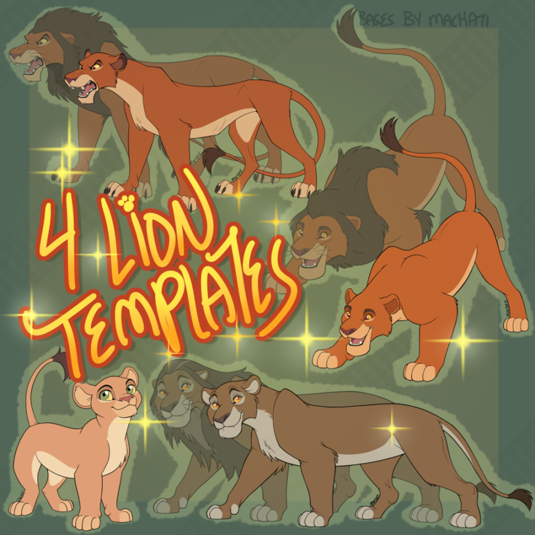 TLK-Styled Lion Templates 2 - Machati's Ko-fi Shop TLK-Styled Lion Templates 2 - Machati's Ko-fi Shop