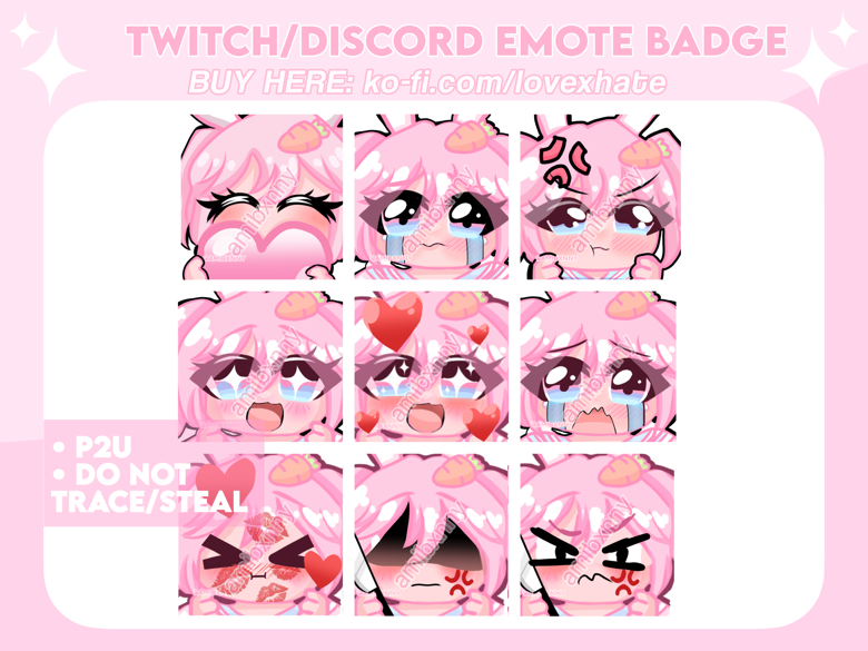 An amazing anime emotes for twitch, discord and tiktok | Upwork
