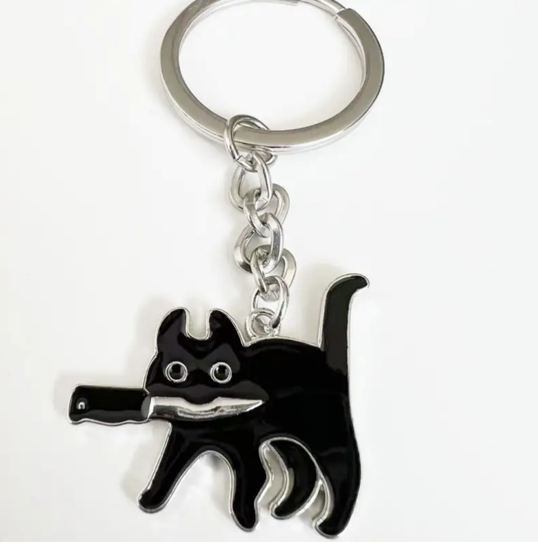 Killer Cat Keyring $12.99 - Sas’ medical fundraiser ♿️'s Ko-fi Shop ...