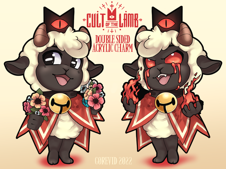 Cult of the Lamb Double Sided Charm - G0REVID's Ko-fi Shop