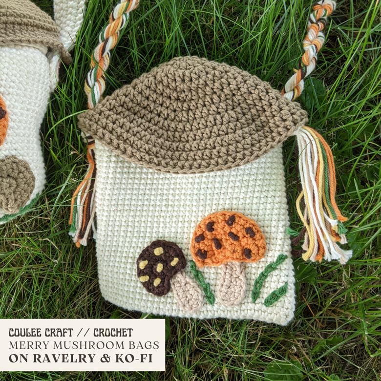 Crochet mushroom bag online pattern