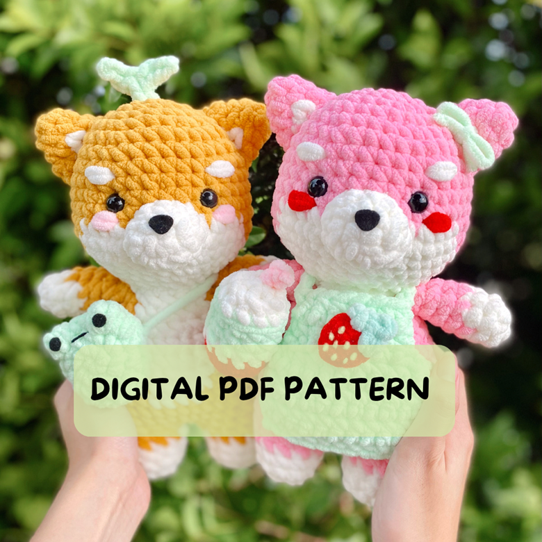 Shiba Pup 2-in-1 crochet pattern [DIGITAL PDF] - Wai's Ko-fi Shop - Ko ...