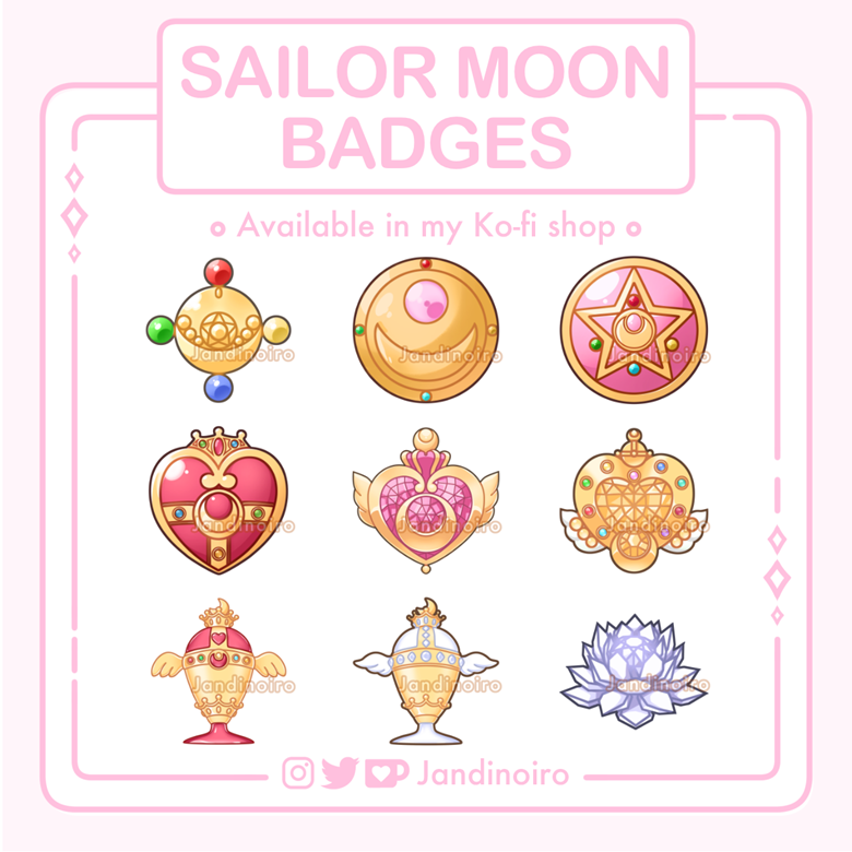 Twitch Subscriber Badges: Sailor Moon