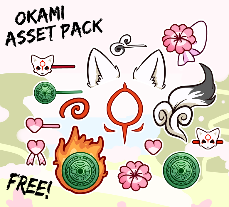 Free To Use Okami Stream Assets For Vtubers ♡ Jorunnas Ko Fi Shop Ko Fi ️ Where Creators