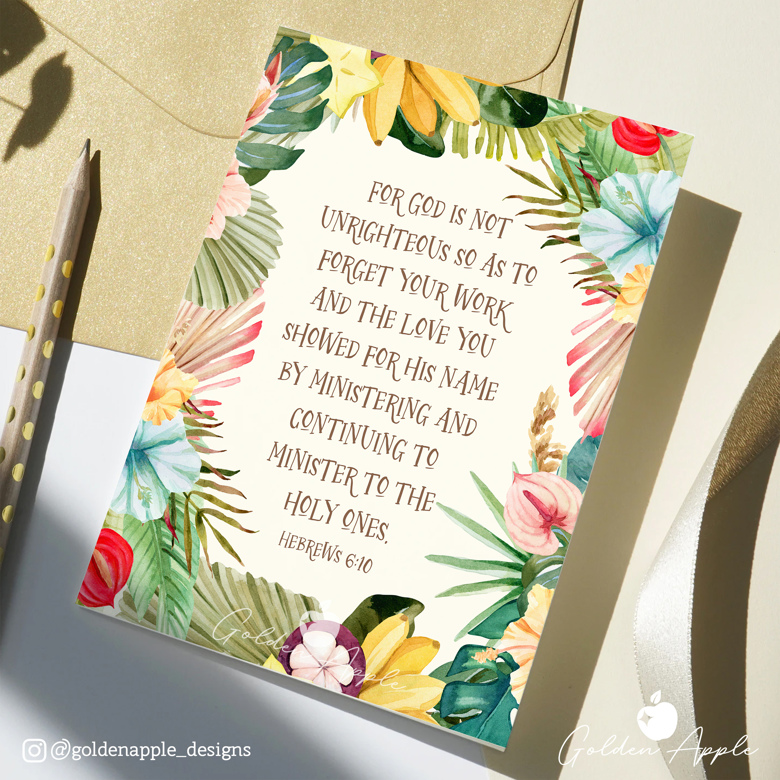 8 Printable Thank You & Appreciation Greeting Cards (Tropical Design ...