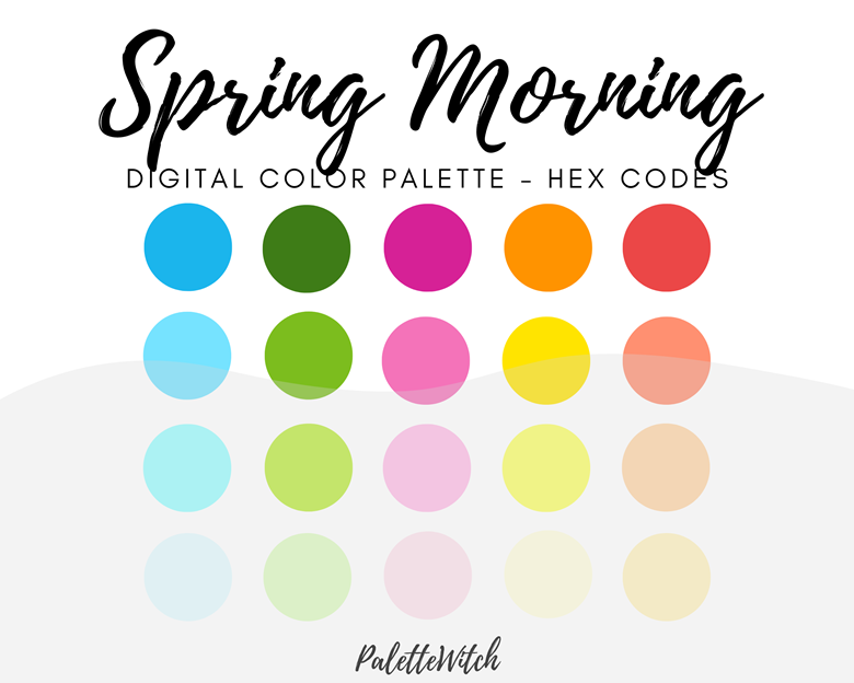 Spring Morning Digital Color Palette - Swatches for Photoshop ...