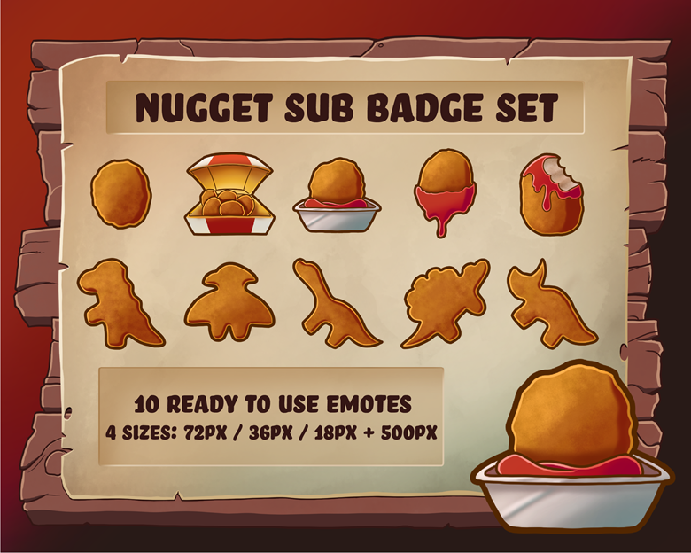 Nugget Love Animated Emote - BandiBean's Ko-fi Shop - Ko-fi