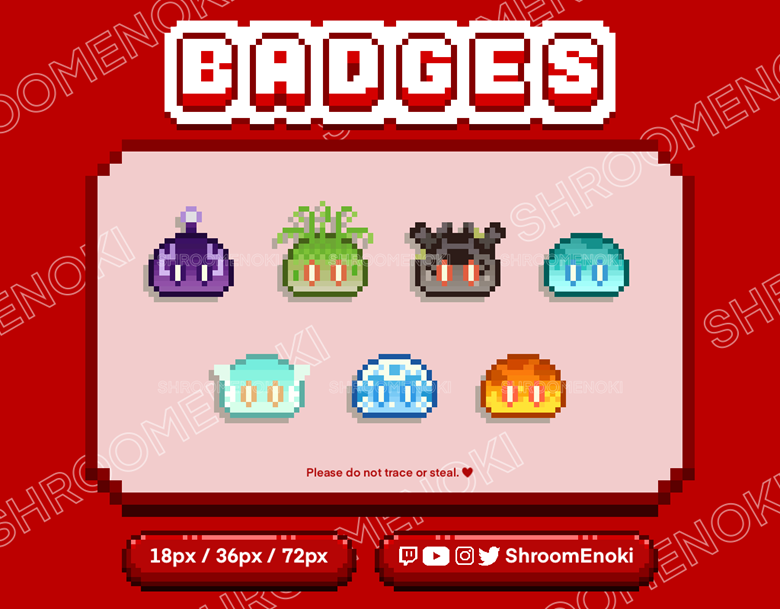 Genshin Impact Twitch Badges - Gaming Visuals