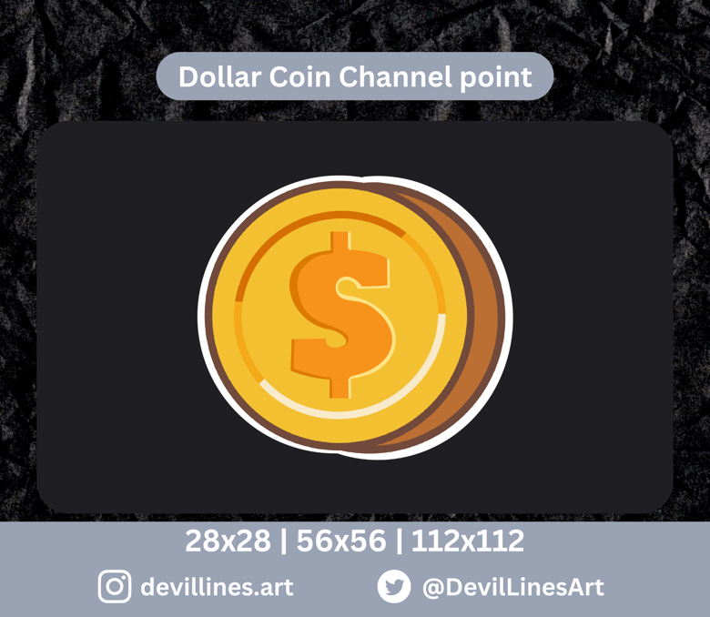 Dollar Coin Twitch Channel Point Instant Download Twitch