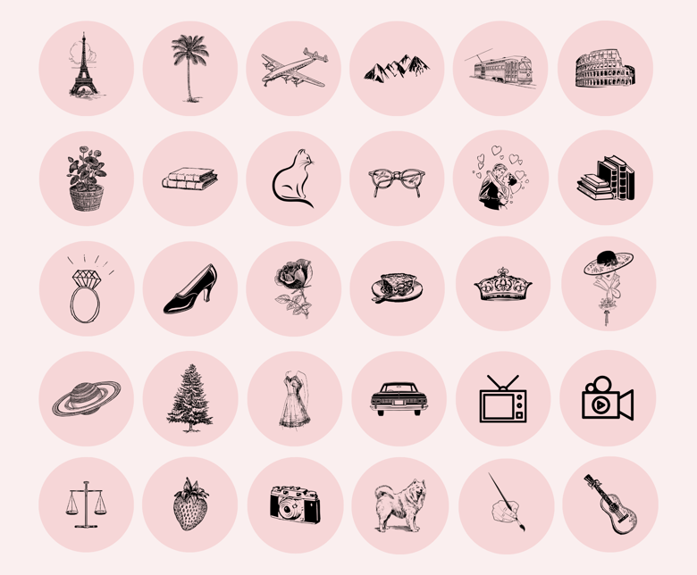 60 Lifestyle Icons With Pink Background - Alina from Wand Flower ...