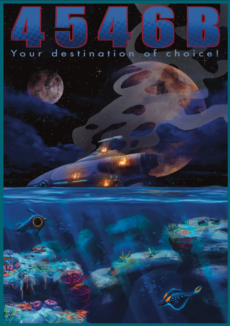 4546B (night version) Subnautica poster, (high resolution download) - I ...