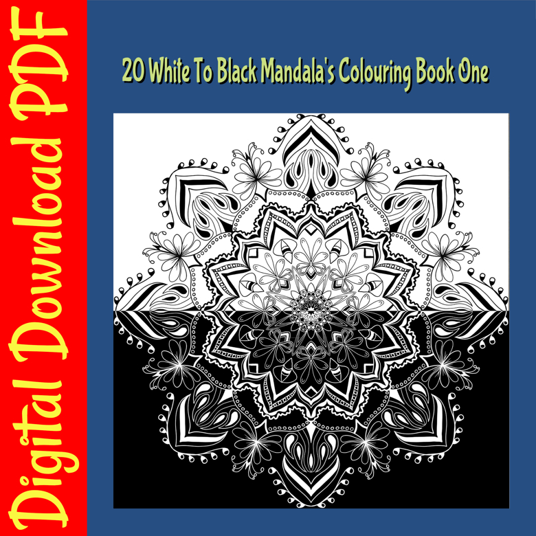 Colouring Books, Printable, Digital, 20 Cool Mandala's