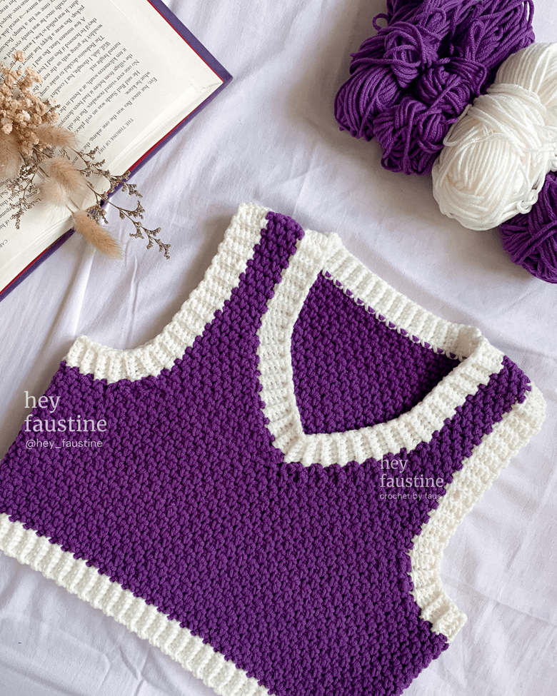 Rory Vest  Preppy Crochet Pattern PDF - hey faustine's Ko-fi Shop - Ko-fi  ❤️ Where creators get support from fans through donations, memberships,  shop sales and more! The original 'Buy Me