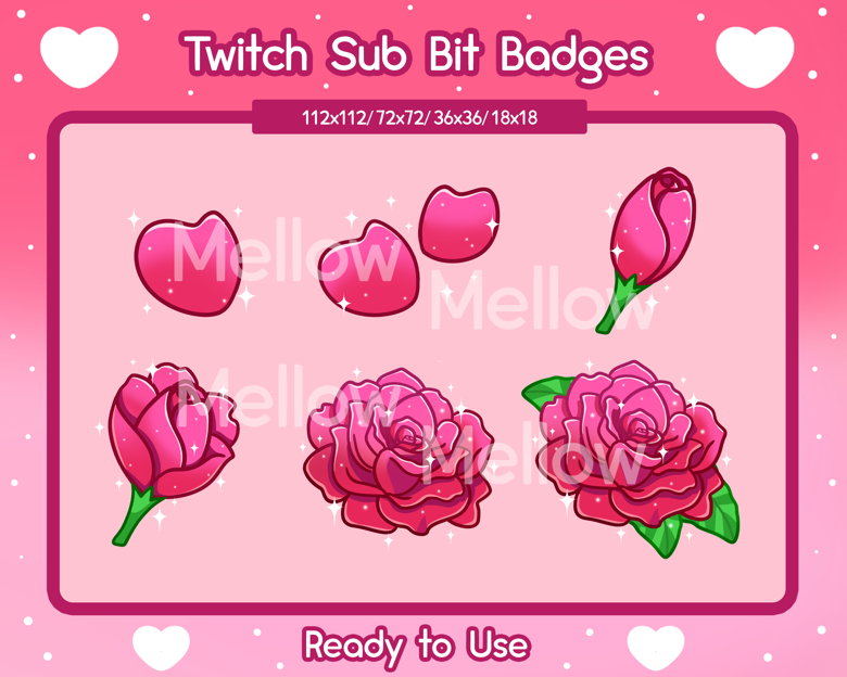 Rose Stream Badges - Thingy's Ko-fi Shop - Ko-fi ❤️ Where creators get  support from fans through donations, memberships, shop sales and more! The  original 'Buy Me a Coffee' Page.