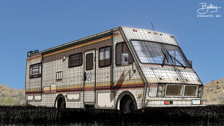 1986 Fleetwood Bounder (Breaking Bad RV) 3D Model .Blend Files ...