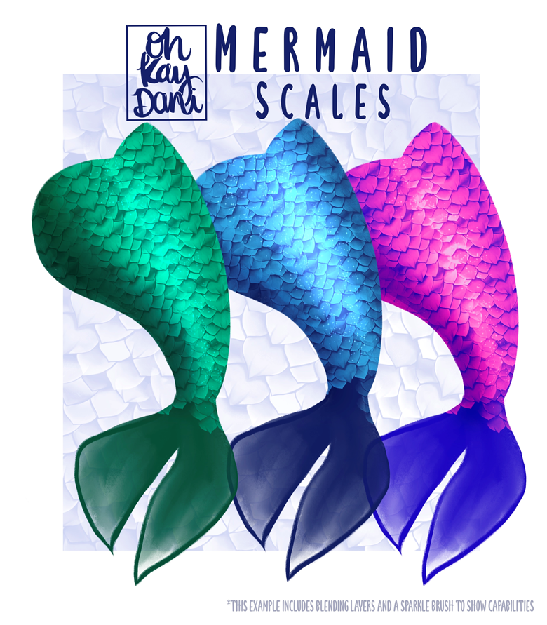 mermaid scales procreate brush free