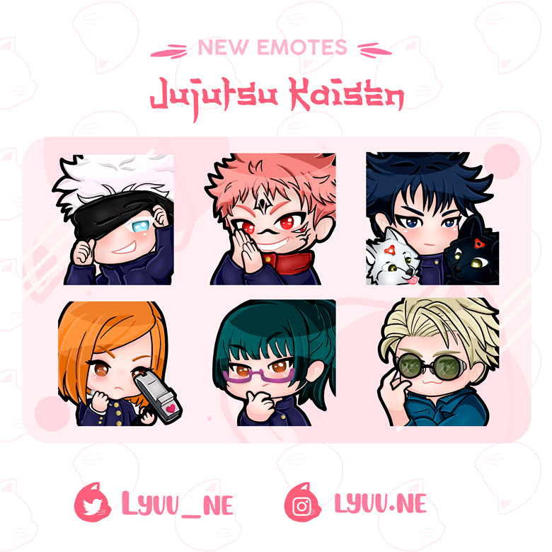 Twitch Emotes - Jujutsu Kaisen - Letícia Milan (Lyuune)'s Ko-fi Shop