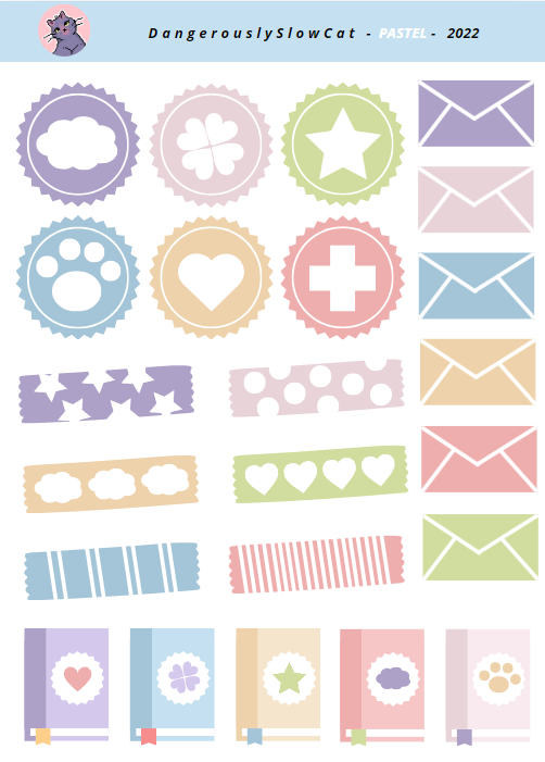 Printable pastel stickers for your journal free ema s ko fi shop