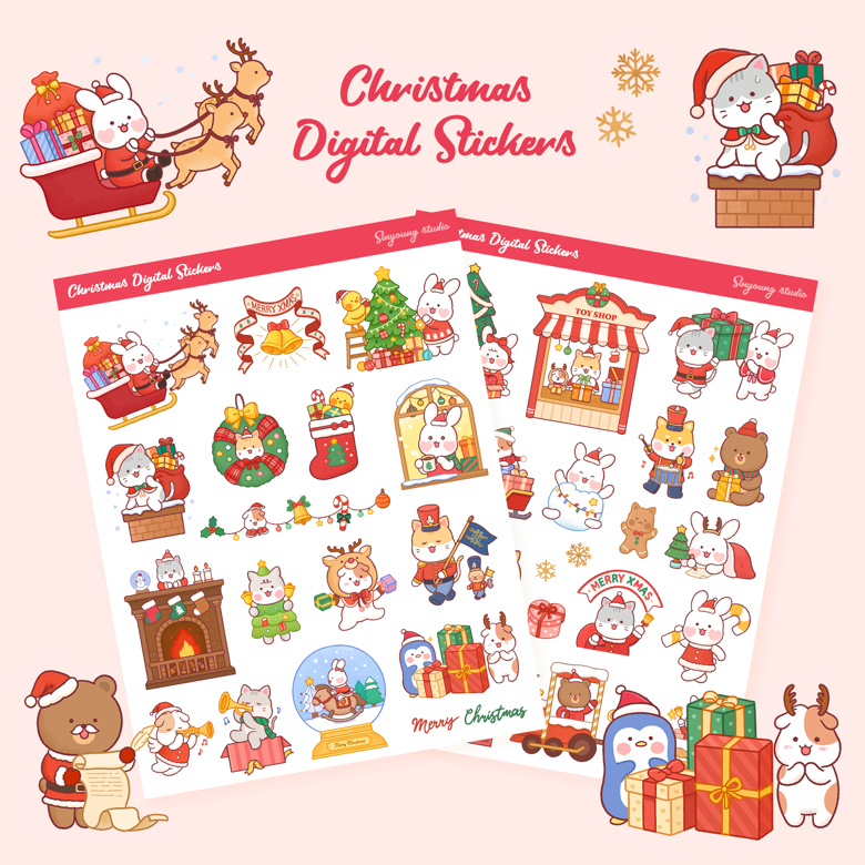 ✨💗 Christmas Cute Sticker Pack (Dec 2022)  Digital - Ttavi shop's Ko-fi  Shop - Ko-fi ❤️ Where creators get support from fans through donations,  memberships, shop sales and more! The original 