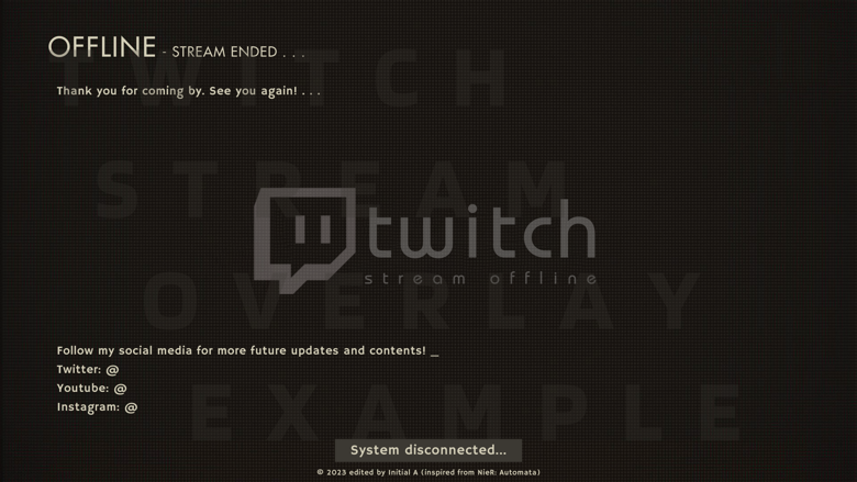 (FREE) Twitch Stream Background Template [inspired from NieR: Automata ...