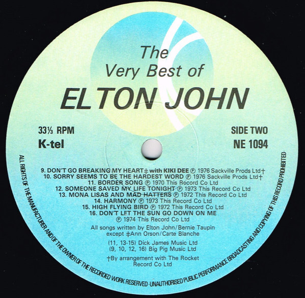 CD Album - Elton John - The Very Best Of Elton John - The Rocket