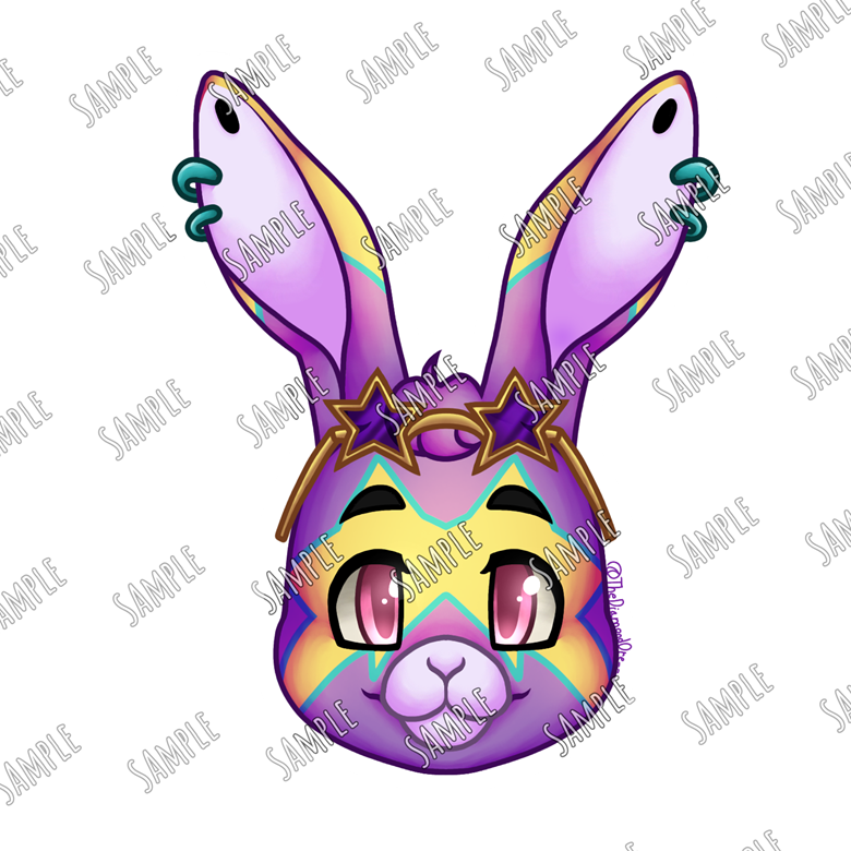 Printable Glamrock Bonnie 5x5 Sticker - JentasticArt's Ko-fi Shop