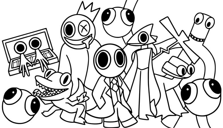 Fun with Rainbow Friends Coloring Pages