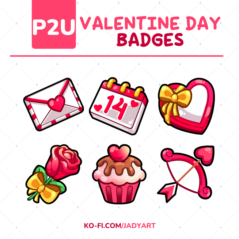 [P2U Badges] - Valentine Day - Jady♡'s Ko-fi Shop - Ko-fi ️ Where ...