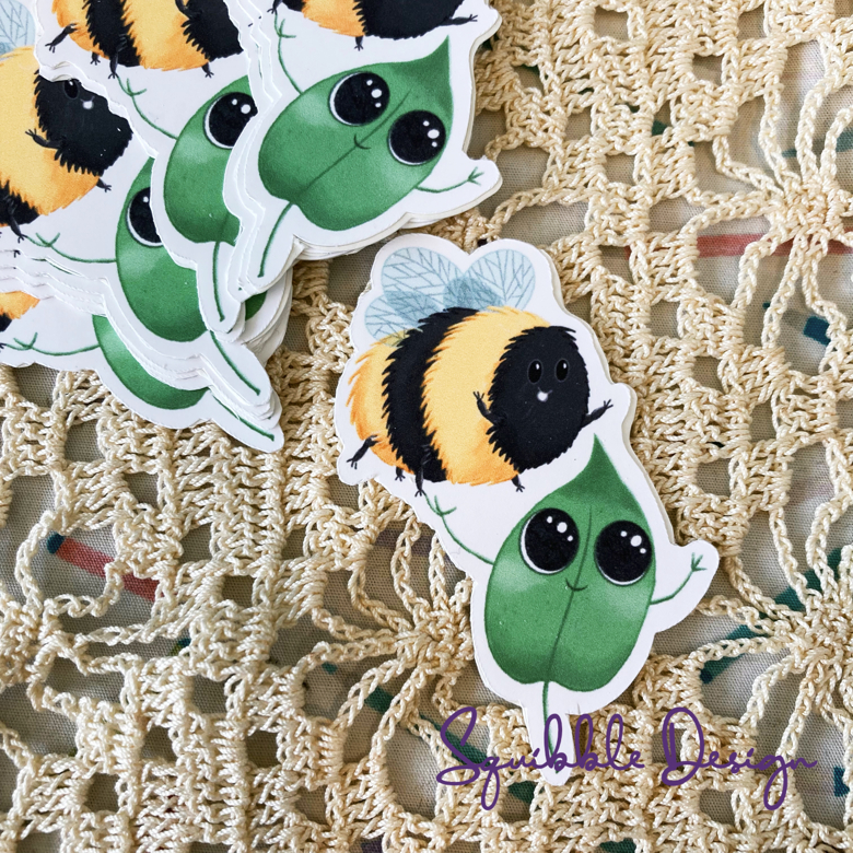 Vinyl Sticker - Bee Leaf! (in Yourself!) - Squibble's Ko-fi Shop - Ko 